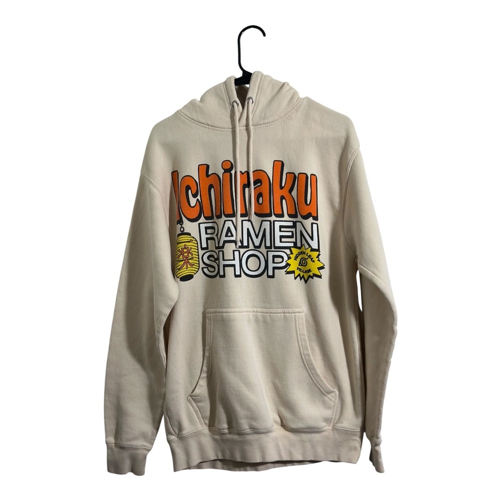 Naruto Shippuden Ichiraku Ramen Shop Hoodie Cream Ripple Men's Size Medium
